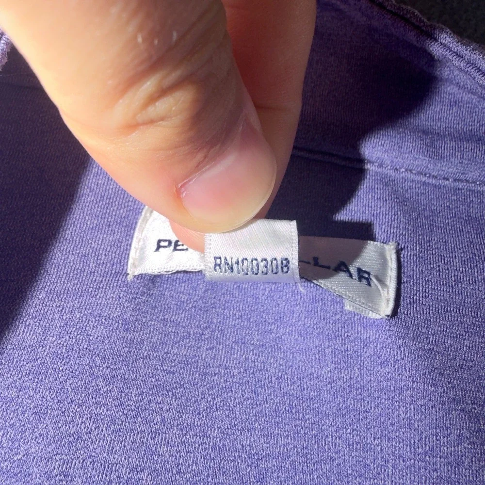 Peter Millar Lavender Quarter-Zip Pullover with Contrast Zip